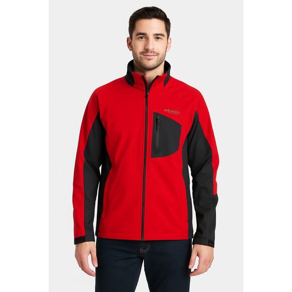 Columbia Titanium Men’s XL Red Black Softshell Jacket Outdoor Hiking Interchange - Picture 1 of 11